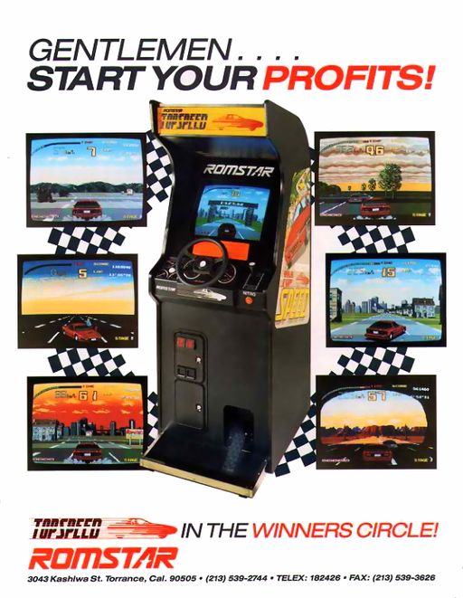 Top Speed (US) Arcade Game Cover